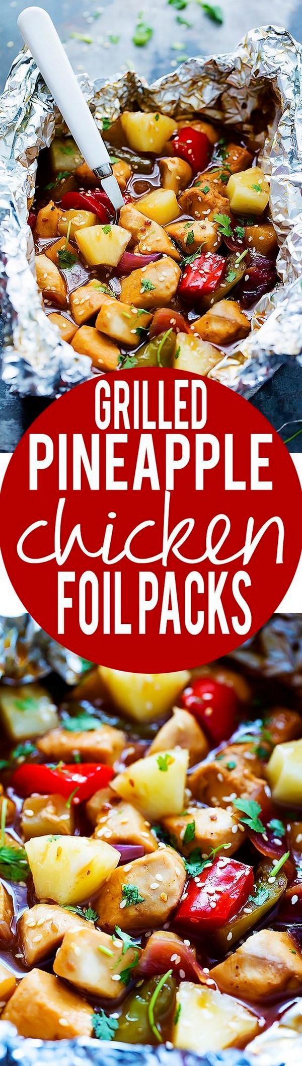 Grilled Pineapple Chicken Foil Packets