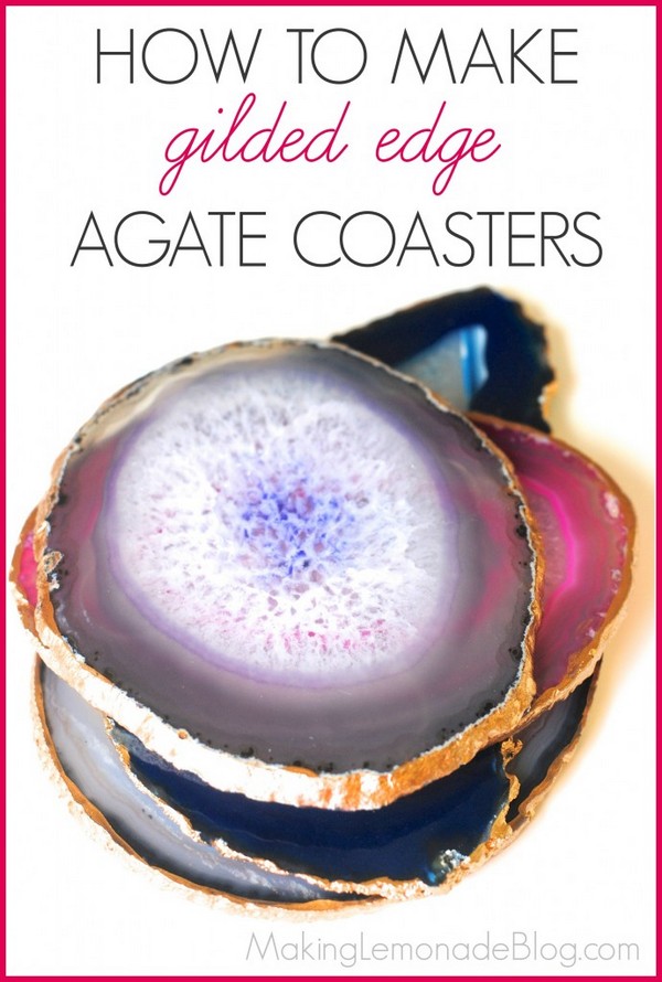 How To Make Gilded Edge Agate Coasters