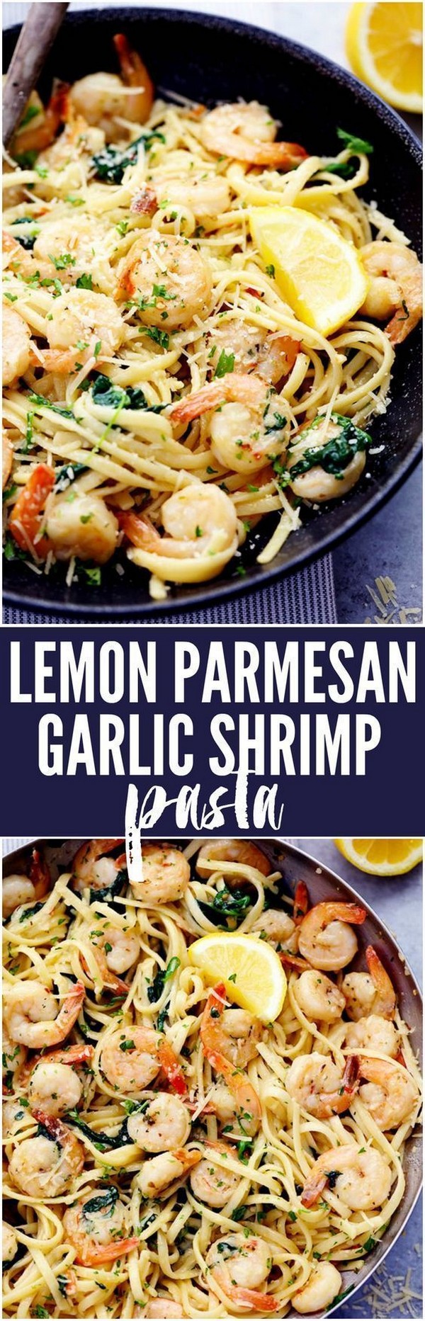 Lemon Garlic Parmesan Shrimp Pasta