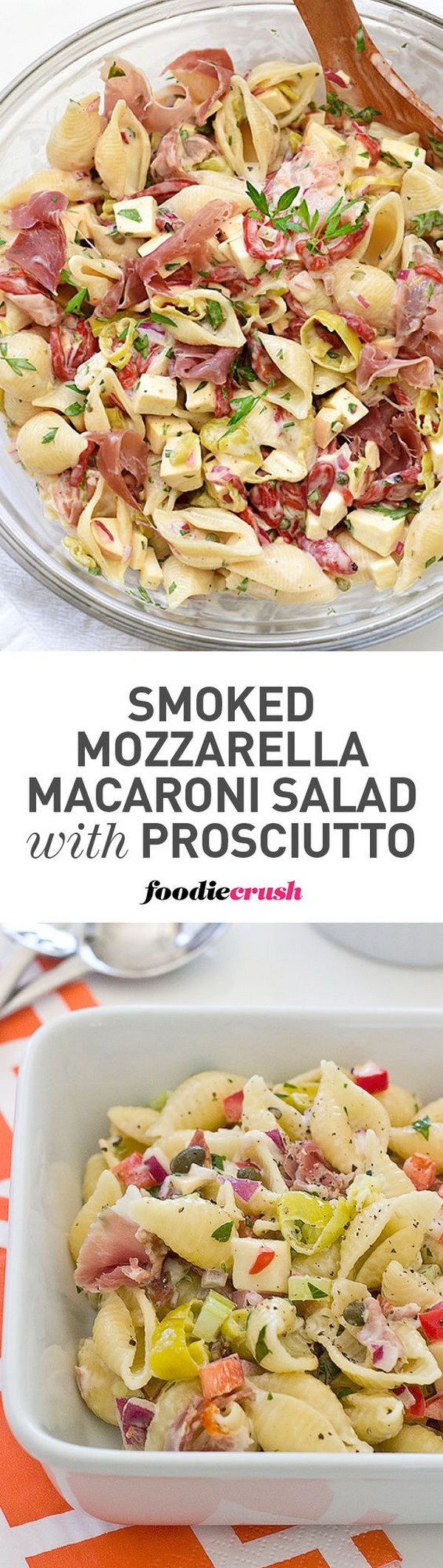 Macaroni Salad With Smoked Mozzarella And Proscuitto