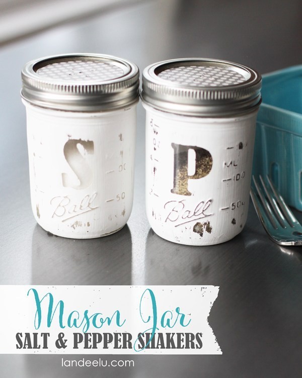 Mason Jar Craft Salt And Pepper Shakers
