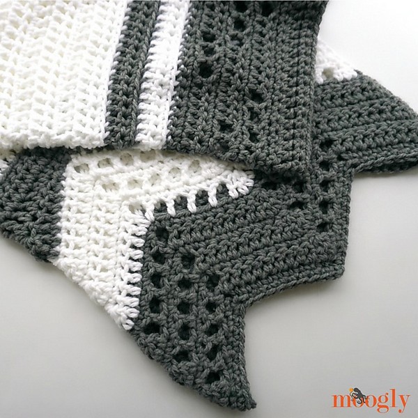 Modern Luxe Throw Blanket Free Crochet Pattern
