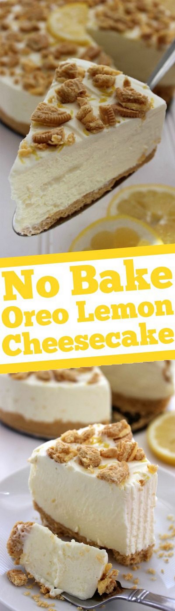 No-Bake Oreo Lemon Cheesecake