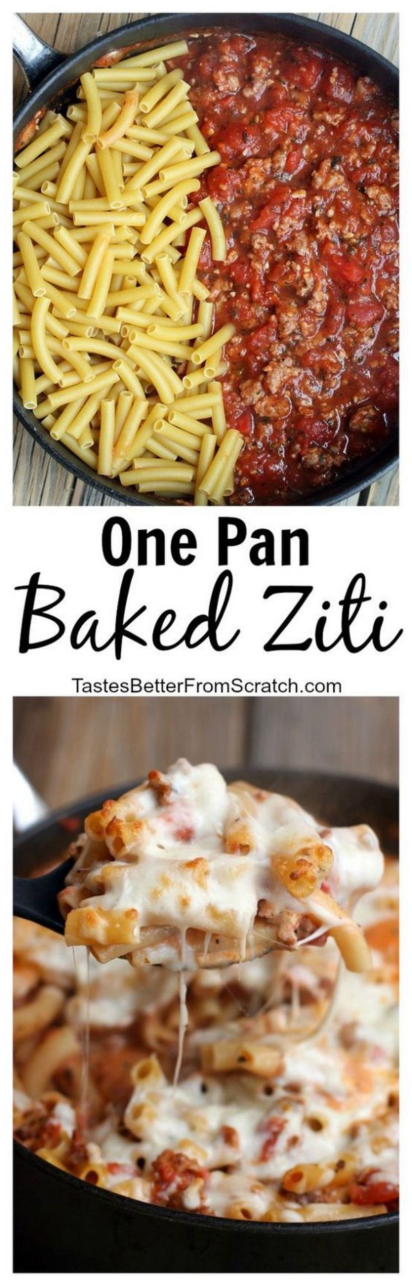 One Pan Baked Ziti Recipe 