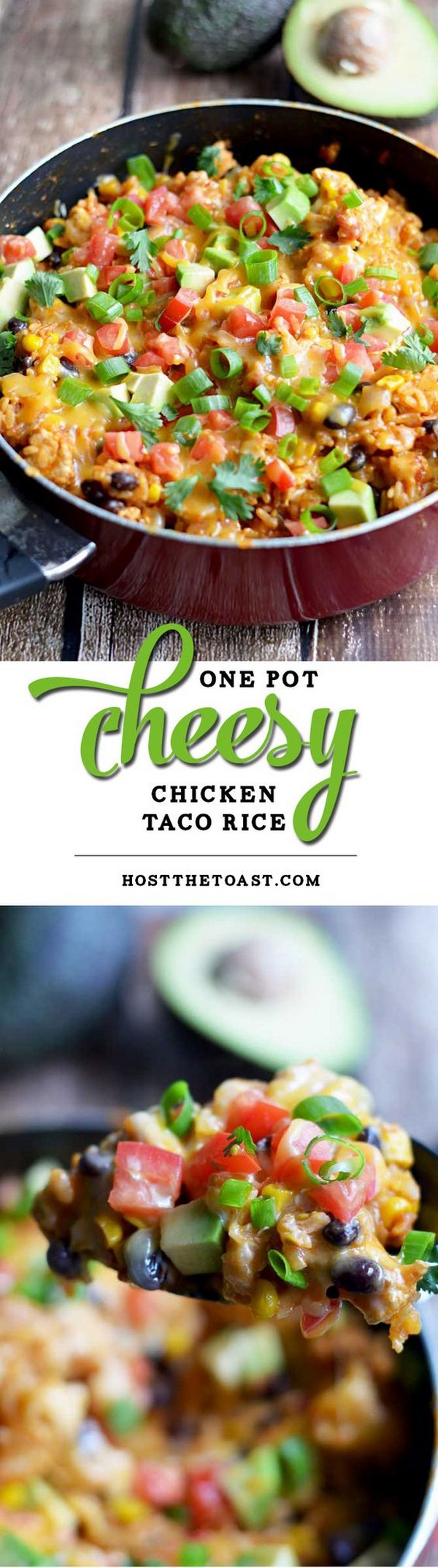 One-Pot Cheesy Chicken Taco Rice