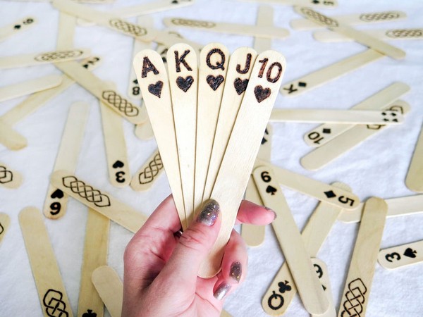 Popsicle Stick Playing Cards