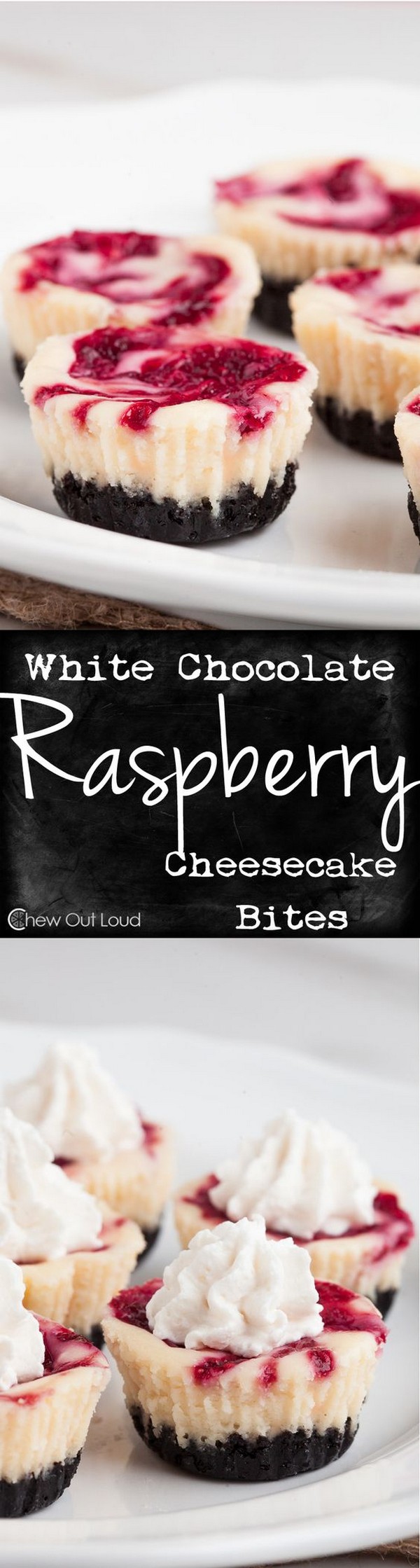 White Chocolate Raspberry Cheesecake Bites