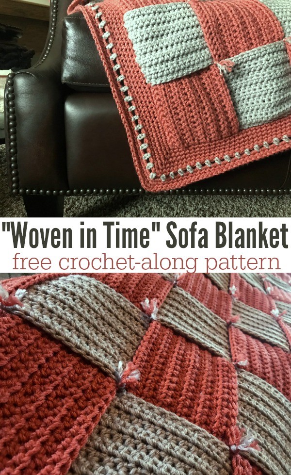 Woven In Time Sofa Blanket Crochet Along
