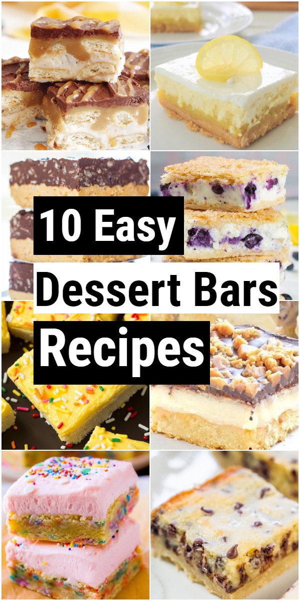 10 Easy dessert bars recipes