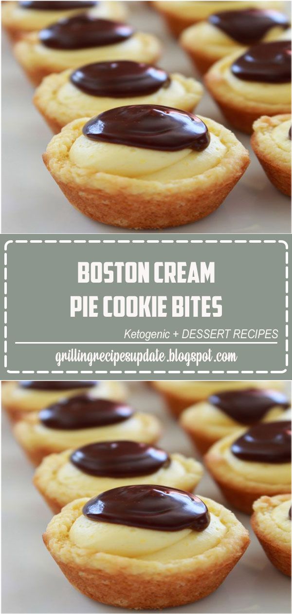 Boston Cream Pie Cookie Bites