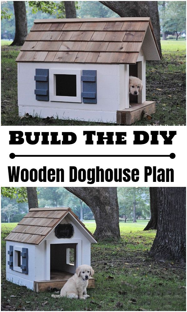 Build The DIY Wooden Doghouse Plan