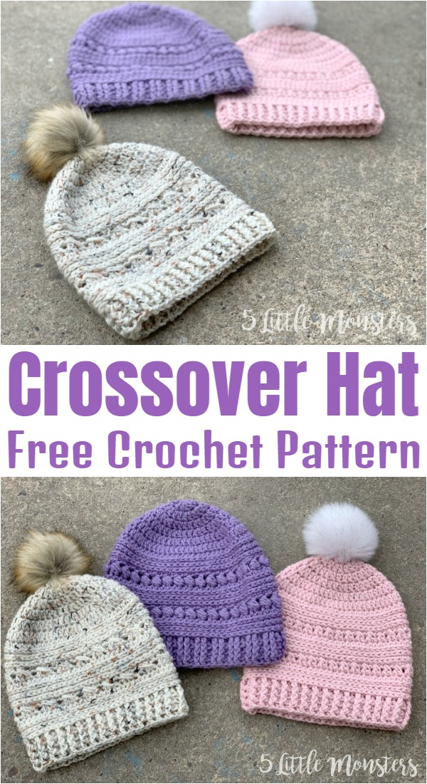 Crossover Crochet Hat Pattern