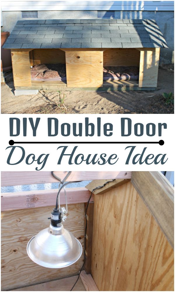 DIY Double Door Dog House Idea