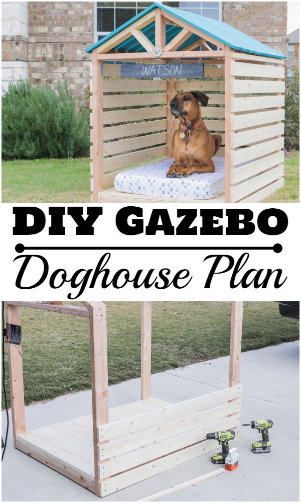 DIY Gazebo Doghouse Plan