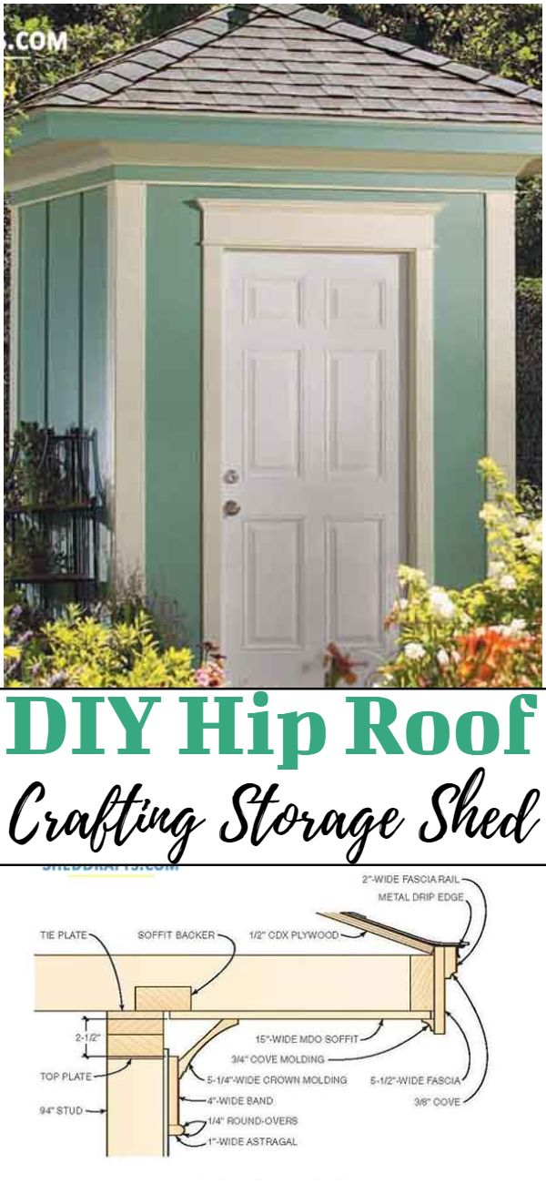 DIY Hip Roof Crafting Storage Shed