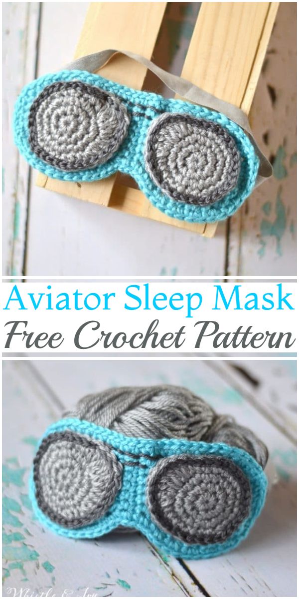 Free Crochet Aviator Sleep Mask Pattern