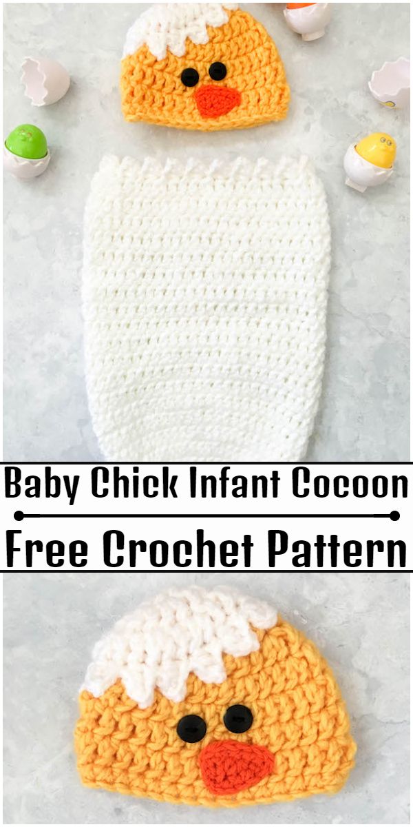 Free Crochet Baby Chick Infant Cocoon PatternFree Crochet Baby Chick Infant Cocoon Pattern