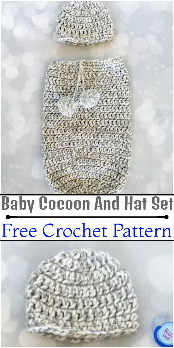 Free Crochet Baby Cocoon And Hat Set Pattern