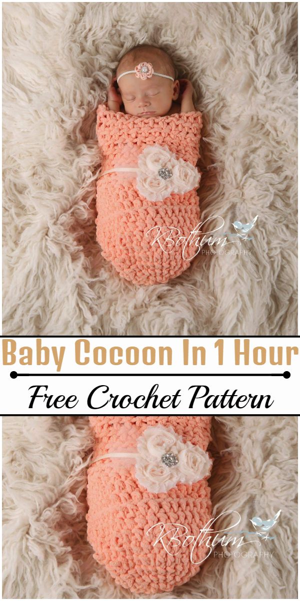 Free Crochet Baby Cocoon In 1 Hour Pattern