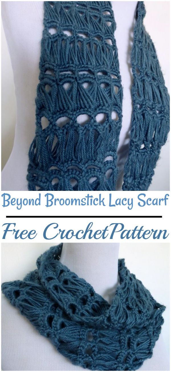 Free Crochet Beyond Broomstick Lacy Scarf Pattern