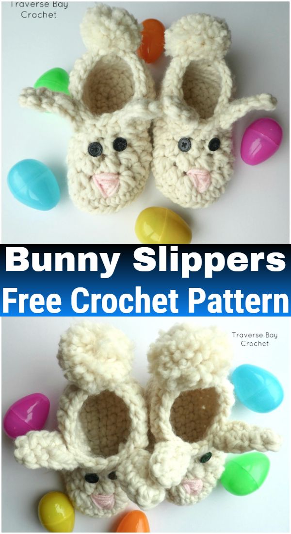 Free Crochet Bunny Slippers Pattern