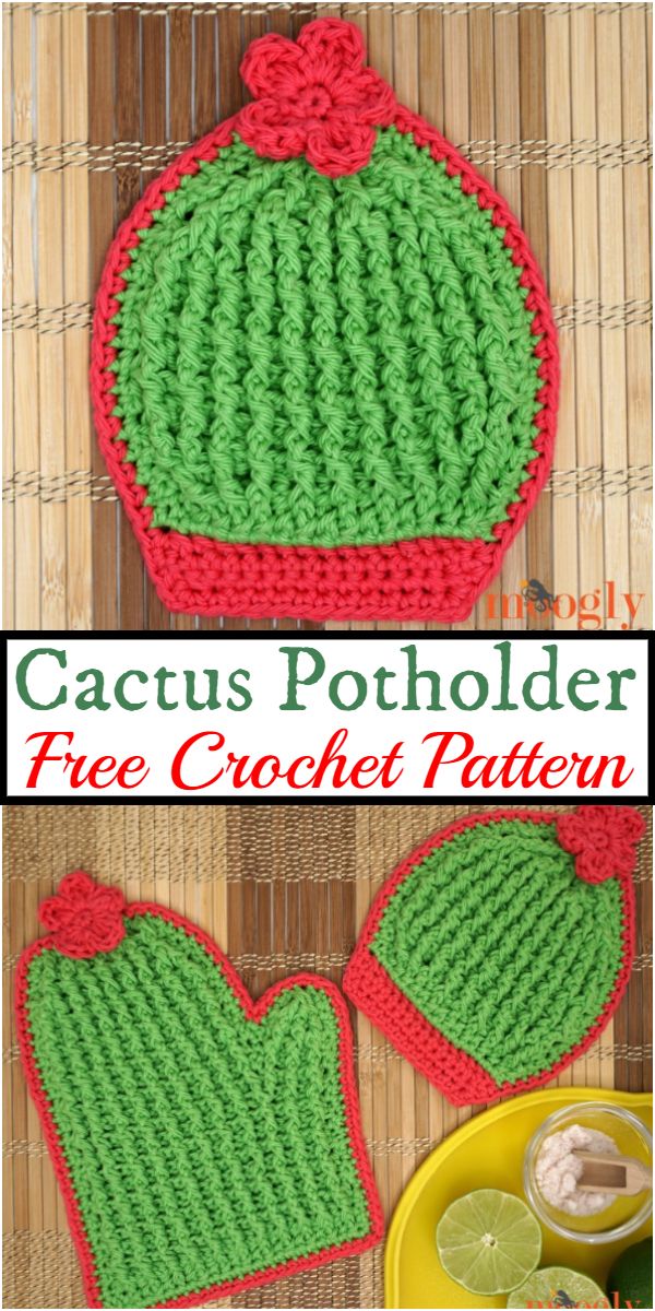 Free Crochet Cactus Potholder Pattern