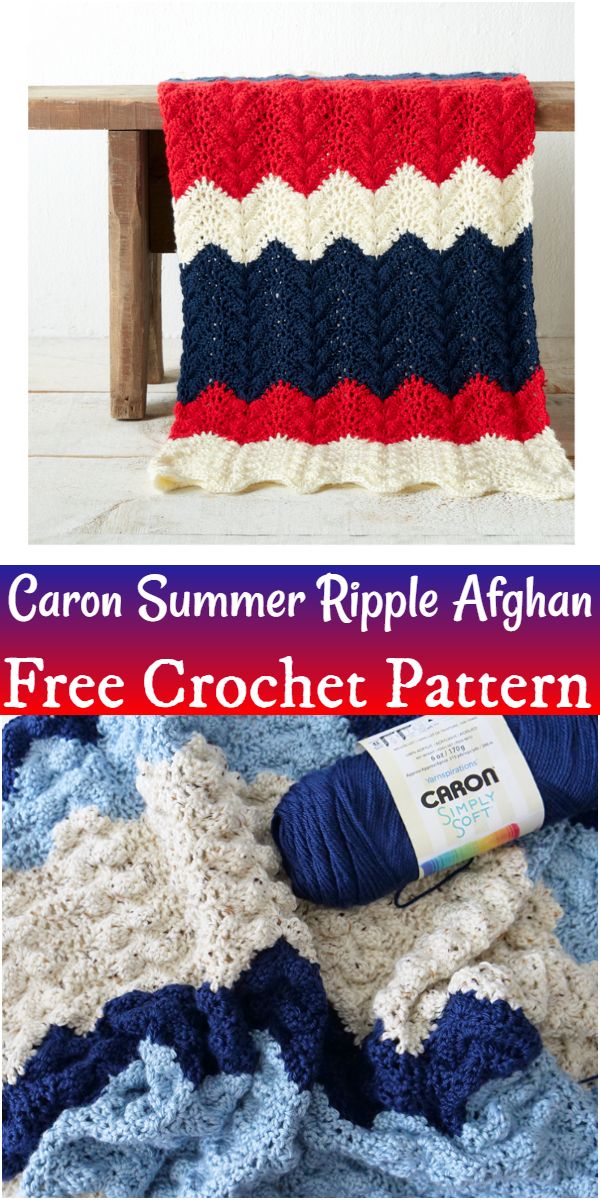 Free Crochet Caron Summer Ripple Afghan Pattern