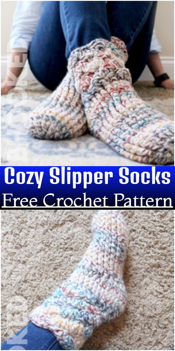 Free Crochet Cozy Slipper Socks Pattern