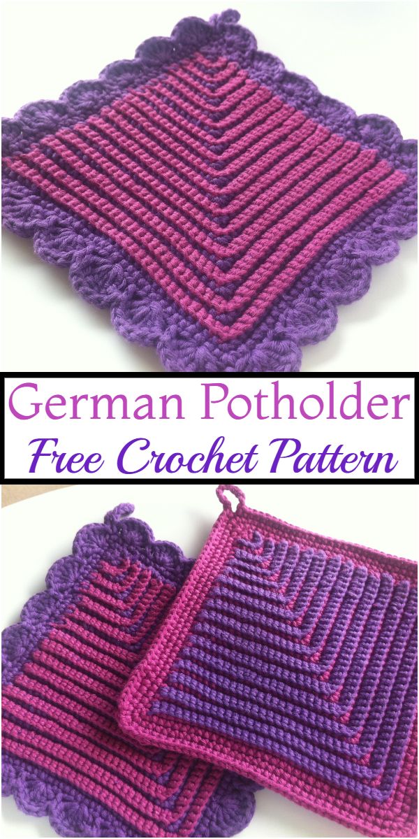 Free Crochet German Potholder Pattern