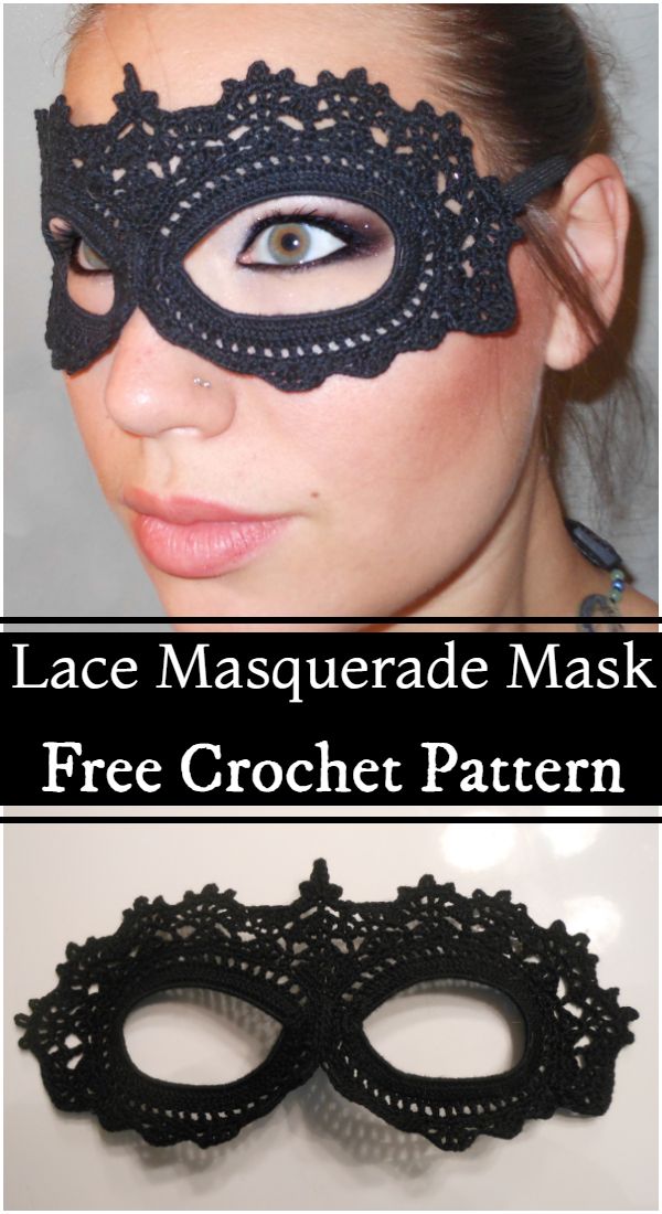 Free Crochet Lace Masquerade Mask Pattern