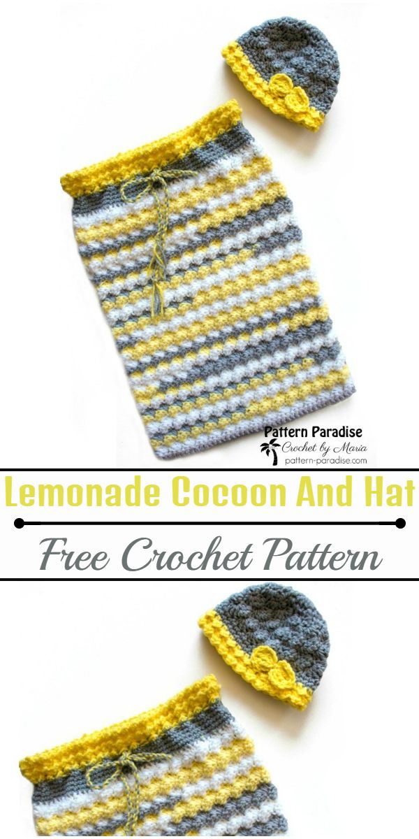 Free Crochet Lemonade Cocoon And Hat Pattern