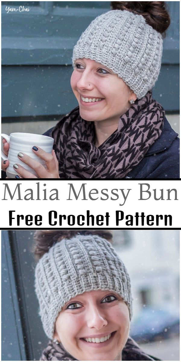 Free Crochet Malia Messy Bun Pattern