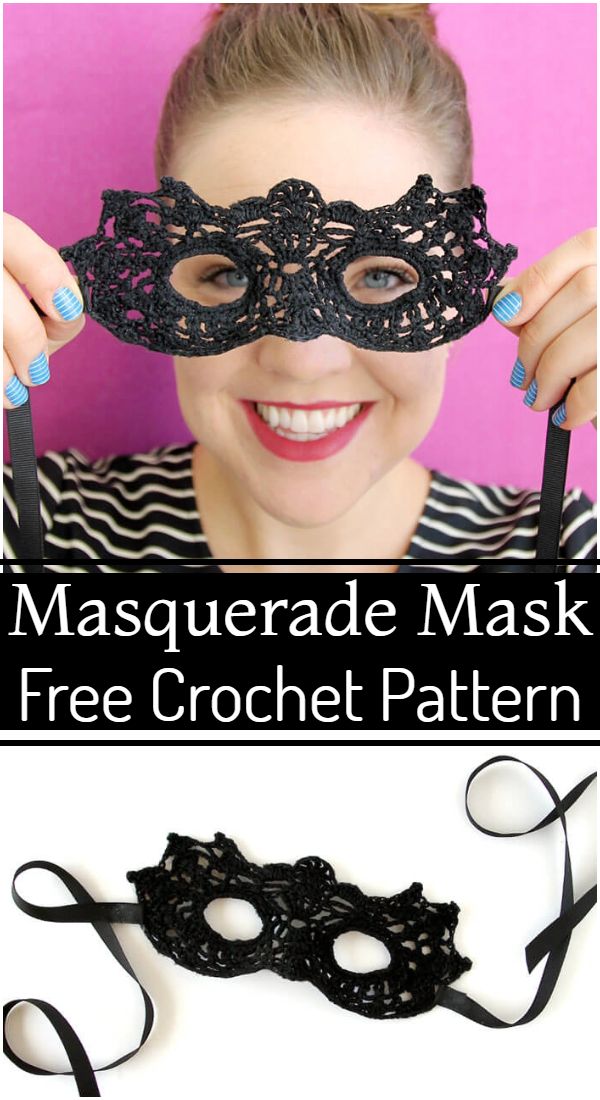 Free Crochet Masquerade Mask Pattern