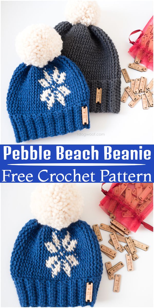 Free Crochet Pebble Beach Beanie Pattern