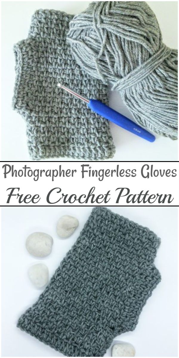 Free Crochet Photographer Fingerless Gloves Pattern