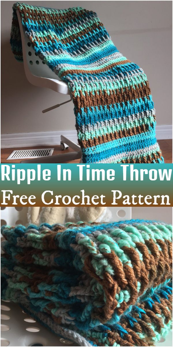 Free Crochet Ripple In Time Throw Pattern