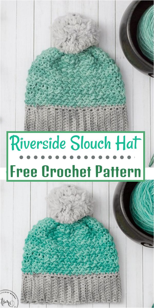 Free Crochet Riverside Slouch Hat Pattern