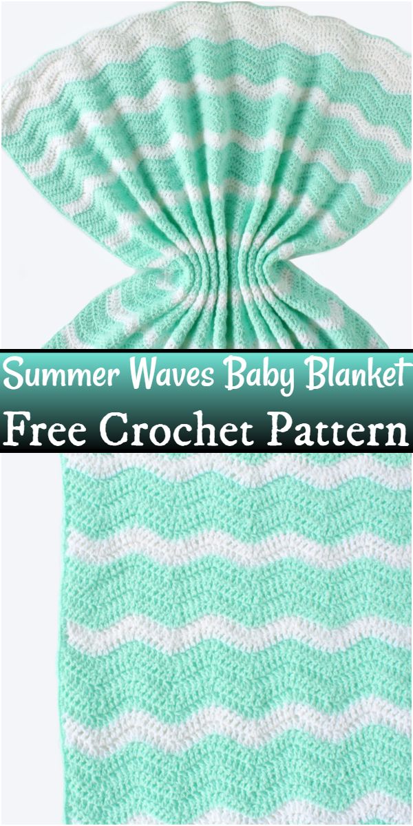Free Crochet Summer Waves Baby Blanket Pattern