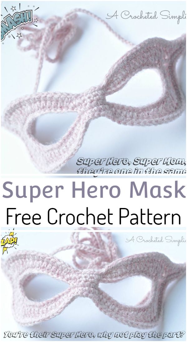 Free Crochet Super Hero Mask Pattern