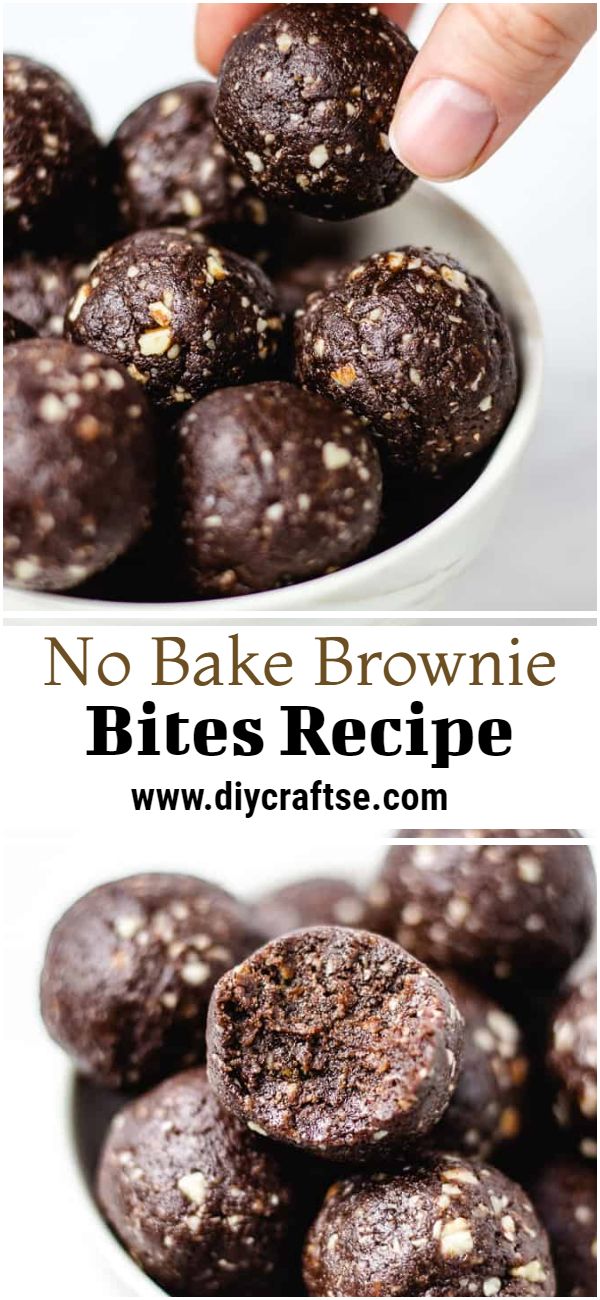 No Bake Brownie Bites Recipe