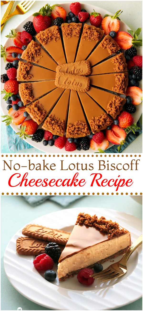 No-bake Lotus Biscoff Cheesecake Recipe