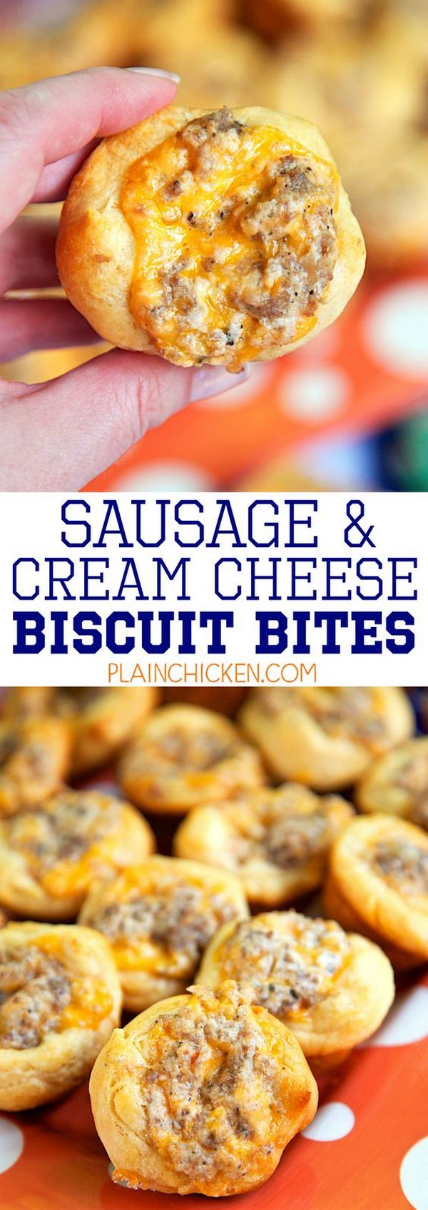 Sausage And Cream Cheese Biscuit Bites